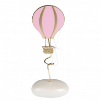 Μπομπονιέρα βάπτισης αερόστατο μεταλλικο σε ροζ και γαλάζιο χρώμα