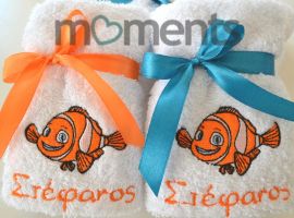 Πετσέτα με κέντημα το ψαράκι "Nemo"
