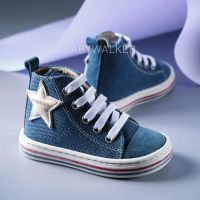 Babywalker υφασμάτινα δετά μποτάκια sneakers EXC 5063